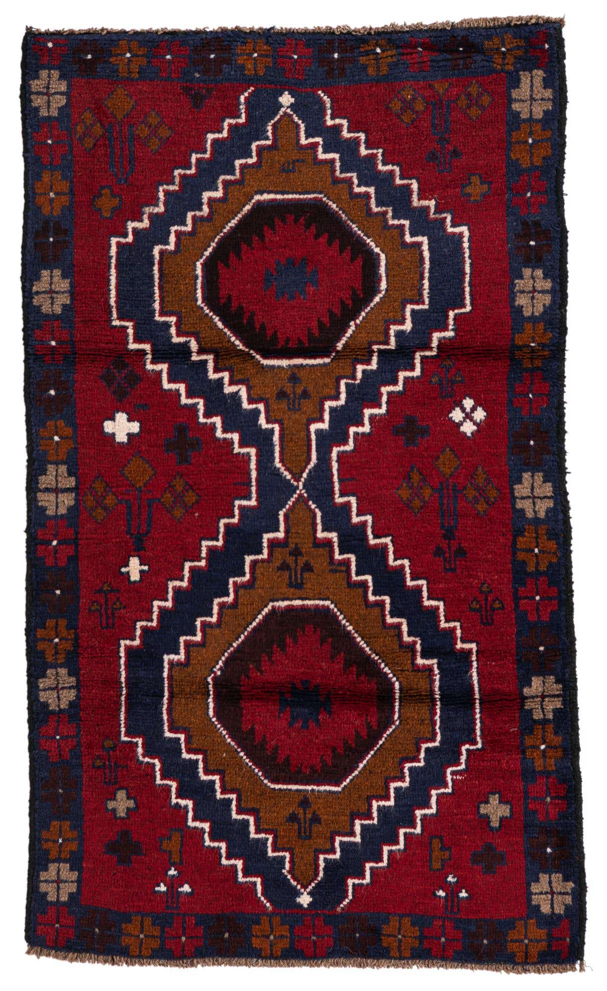 2' 9 x 4' 9 Hand Knotted Balouch Persian Wool Rug