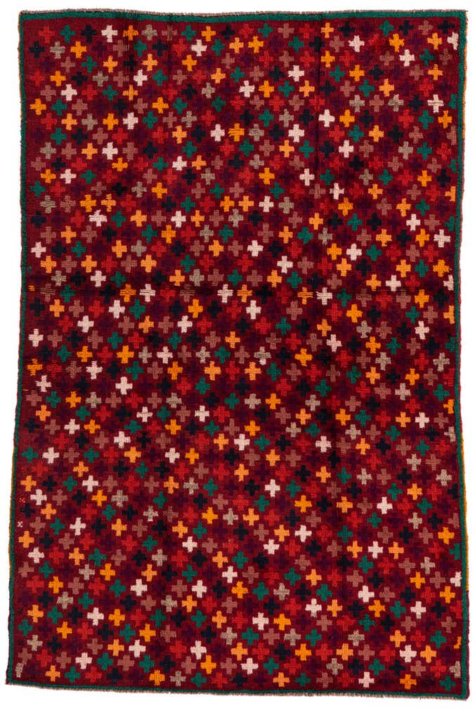 3' 10 x 6' Hand Knotted Balouch Wool Rug