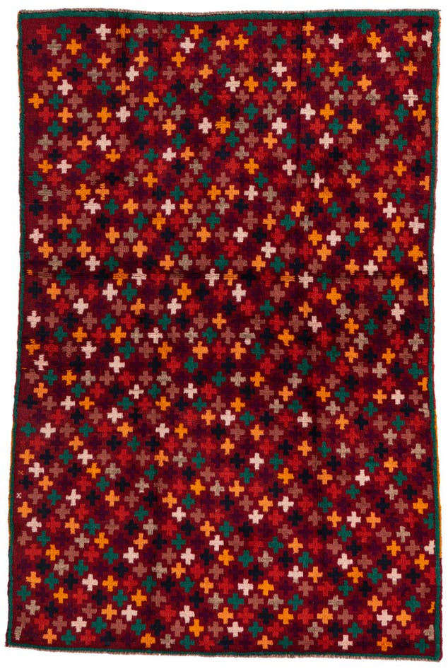 Detail image of 3' 10 x 6' Hand Knotted Balouch Wool Rug