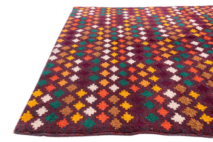 Detail image of 4' x 5' 9 Hand Knotted Balouch Wool Rug