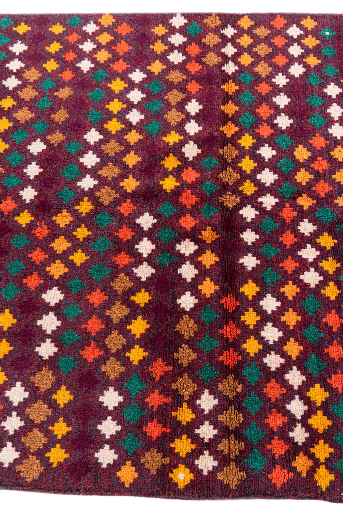 4' x 5' 9 Hand Knotted Balouch Wool Rug