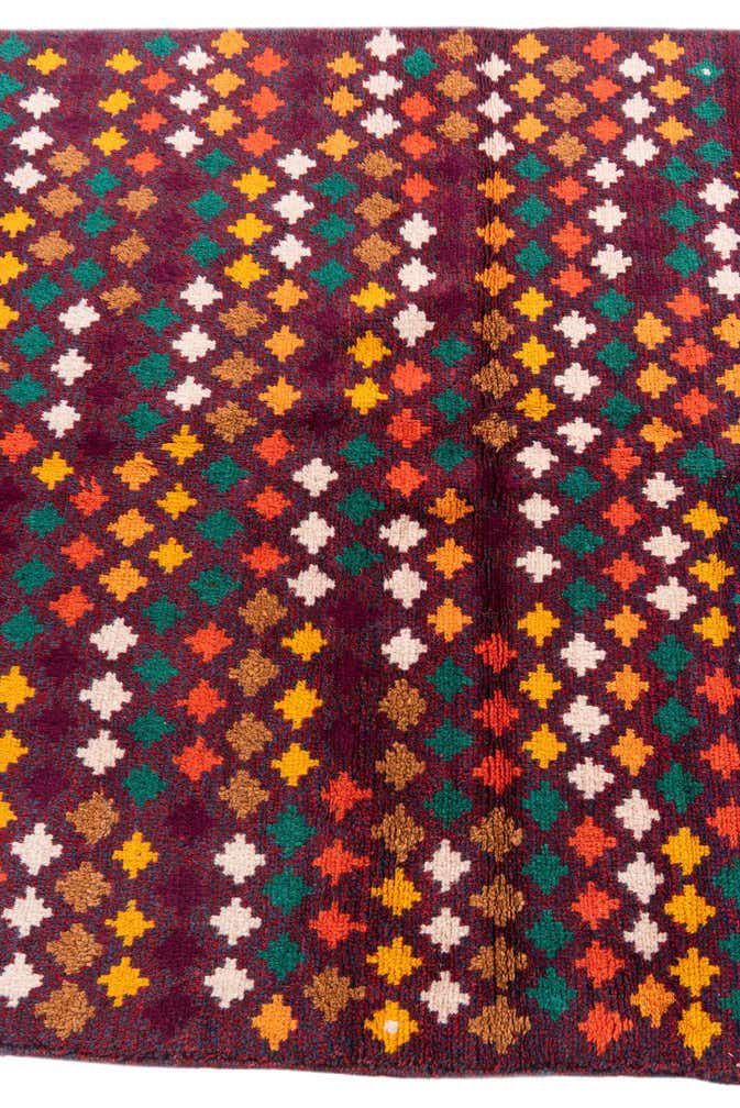 4' x 5' 9 Hand Knotted Balouch Wool Rug