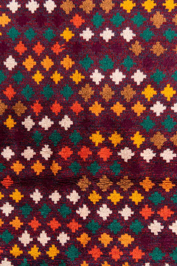 4' x 5' 9 Hand Knotted Balouch Wool Rug