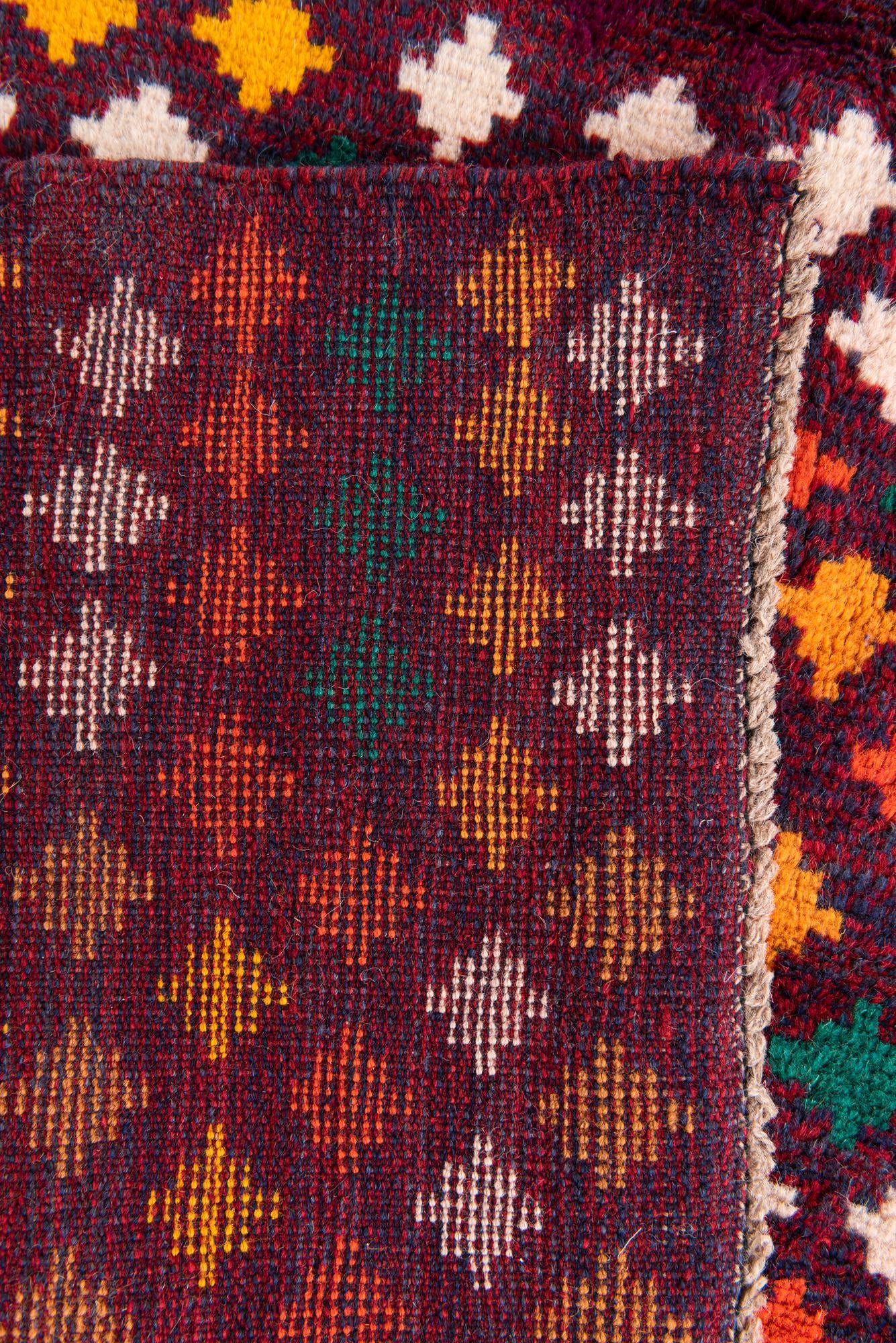 4' x 5' 9 Hand Knotted Balouch Wool Rug