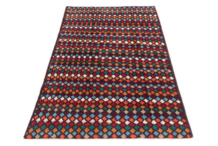 4' x 5' 9 Hand Knotted Balouch Wool Rug