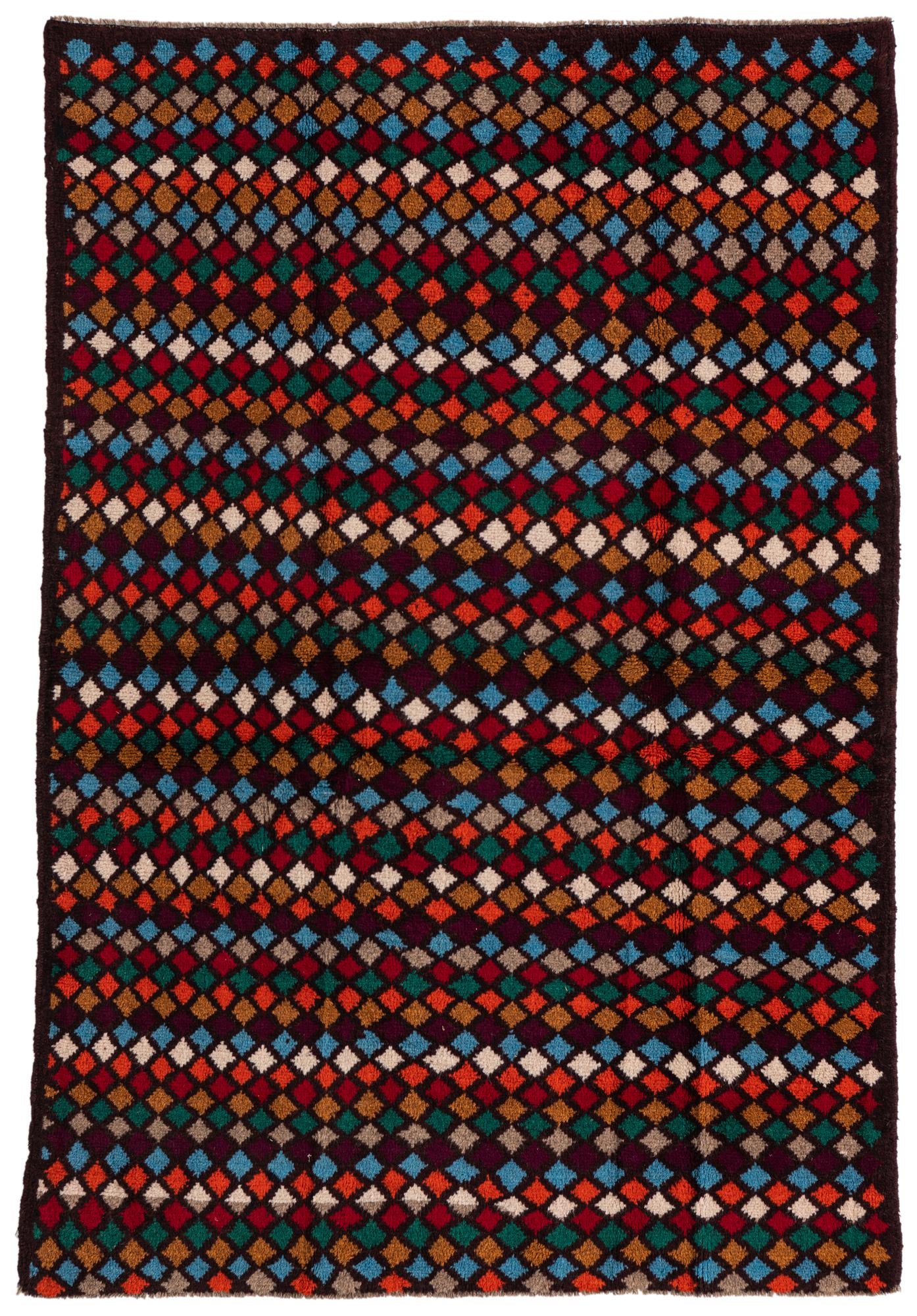 4' x 5' 9 Hand Knotted Balouch Wool Rug
