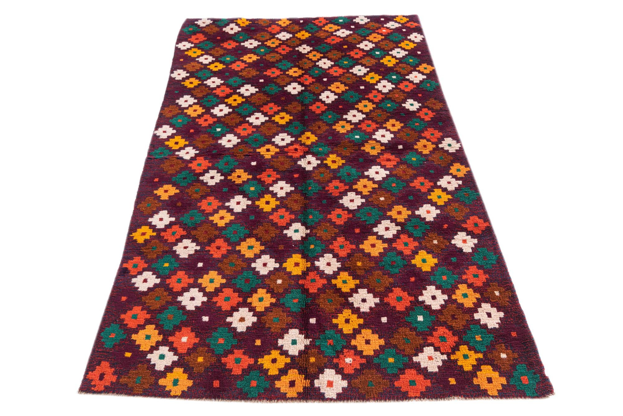 3' 10 x 6' 3 Hand Knotted Balouch Wool Rug