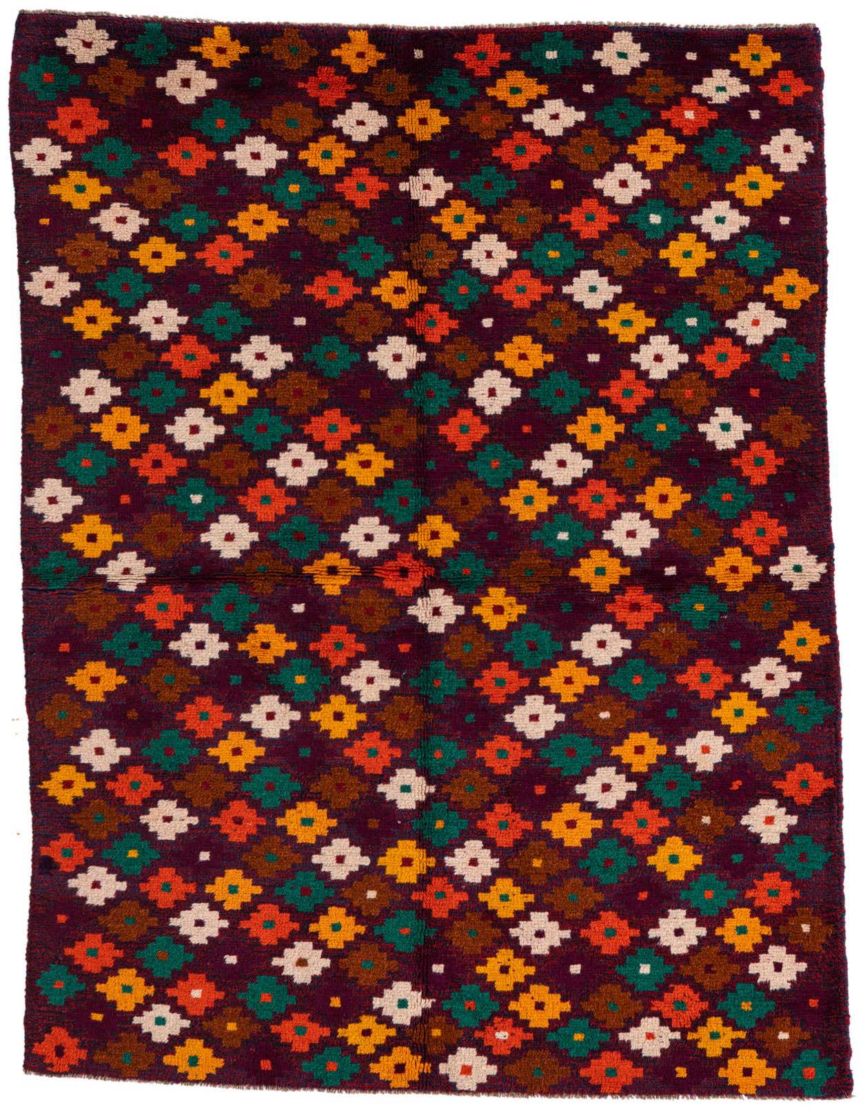 3' 10 x 6' 3 Hand Knotted Balouch Wool Rug