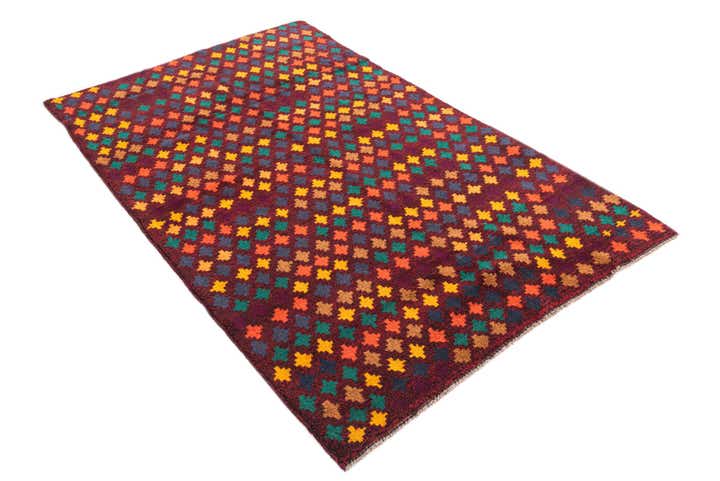 4' x 6' 5 Hand Knotted Balouch Wool Rug