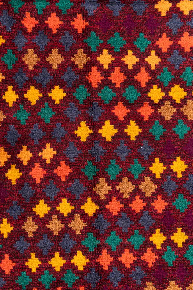 4' x 6' 5 Hand Knotted Balouch Wool Rug