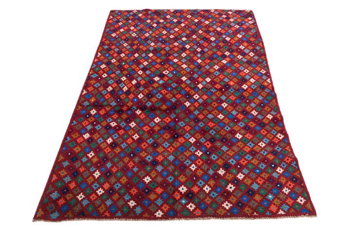 4' x 6' 1 Hand Knotted Balouch Wool Rug