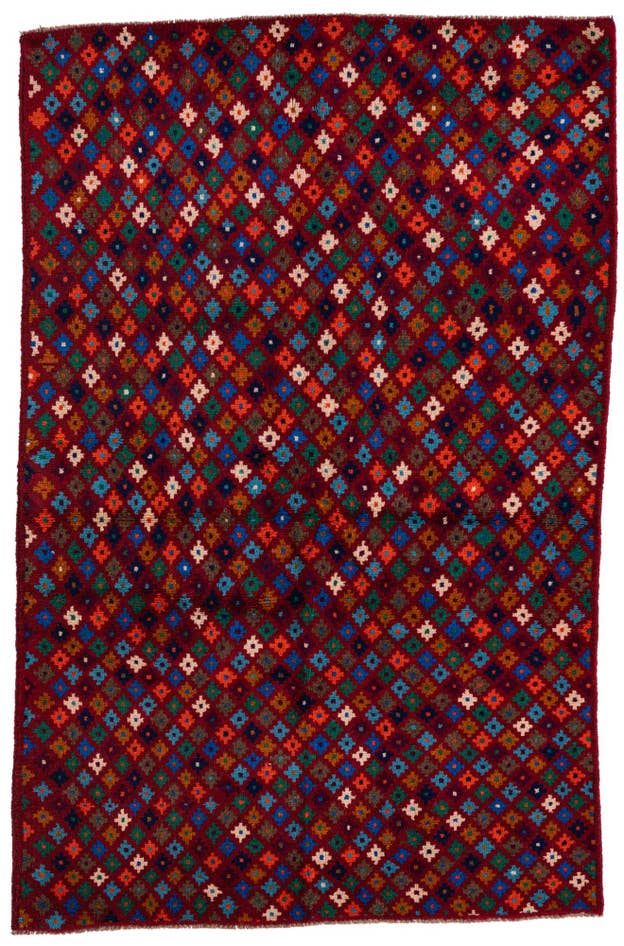 Detail image of 4' x 6' 1 Hand Knotted Balouch Wool Rug
