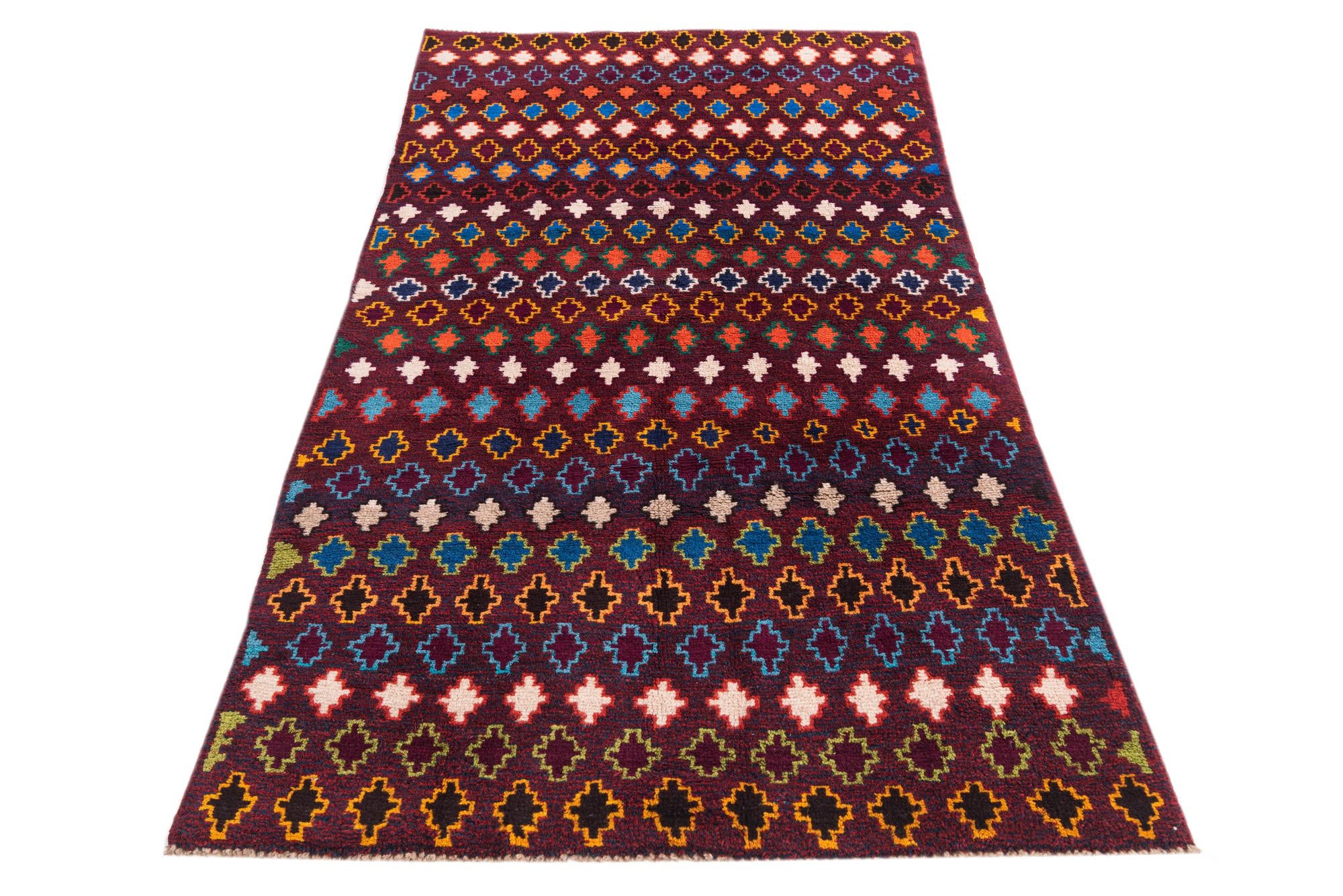 3' 6 x 6' 2 Hand Knotted Balouch Wool Rug