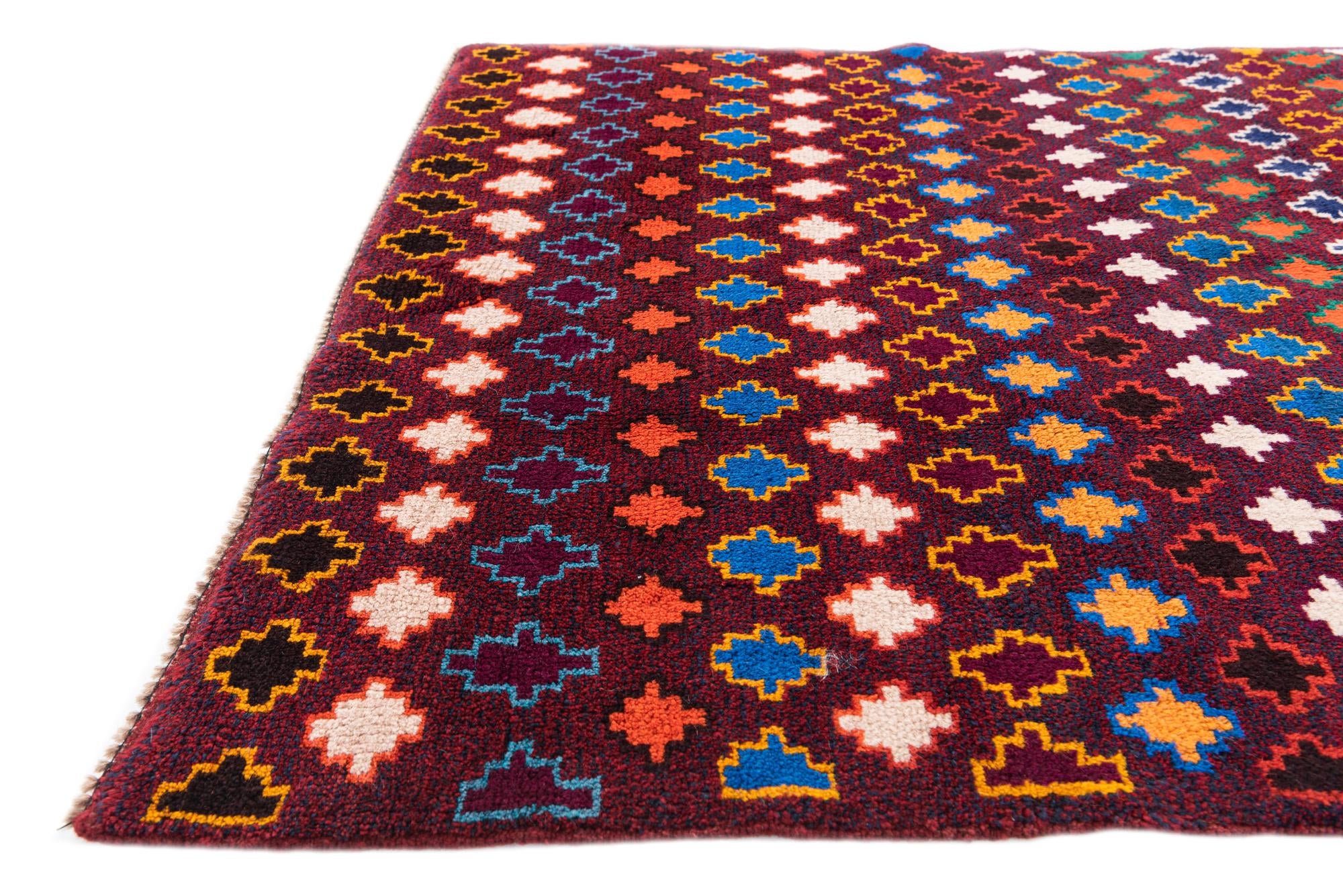 3' 6 x 6' 2 Hand Knotted Balouch Wool Rug