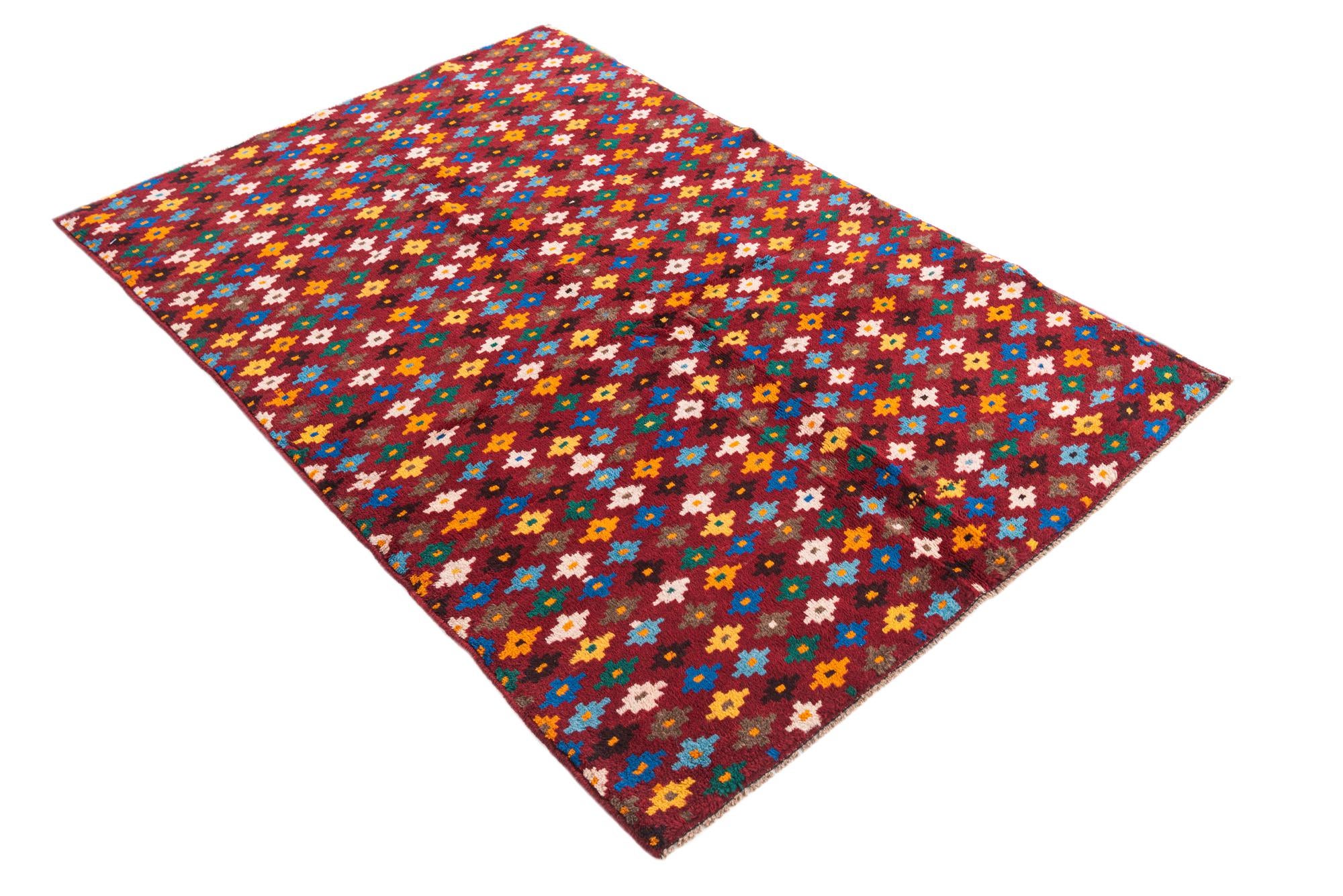 4' x 5' 9 Hand Knotted Balouch Wool Rug