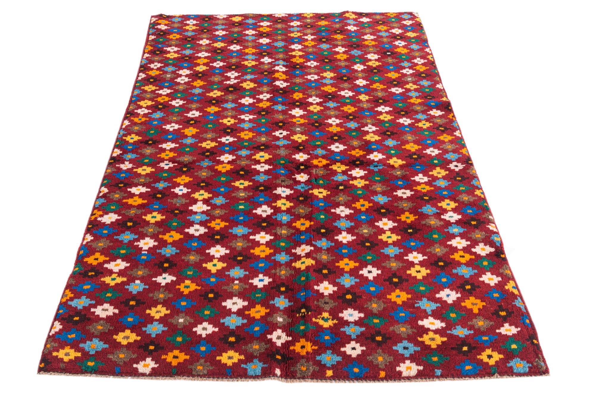 4' x 5' 9 Hand Knotted Balouch Wool Rug
