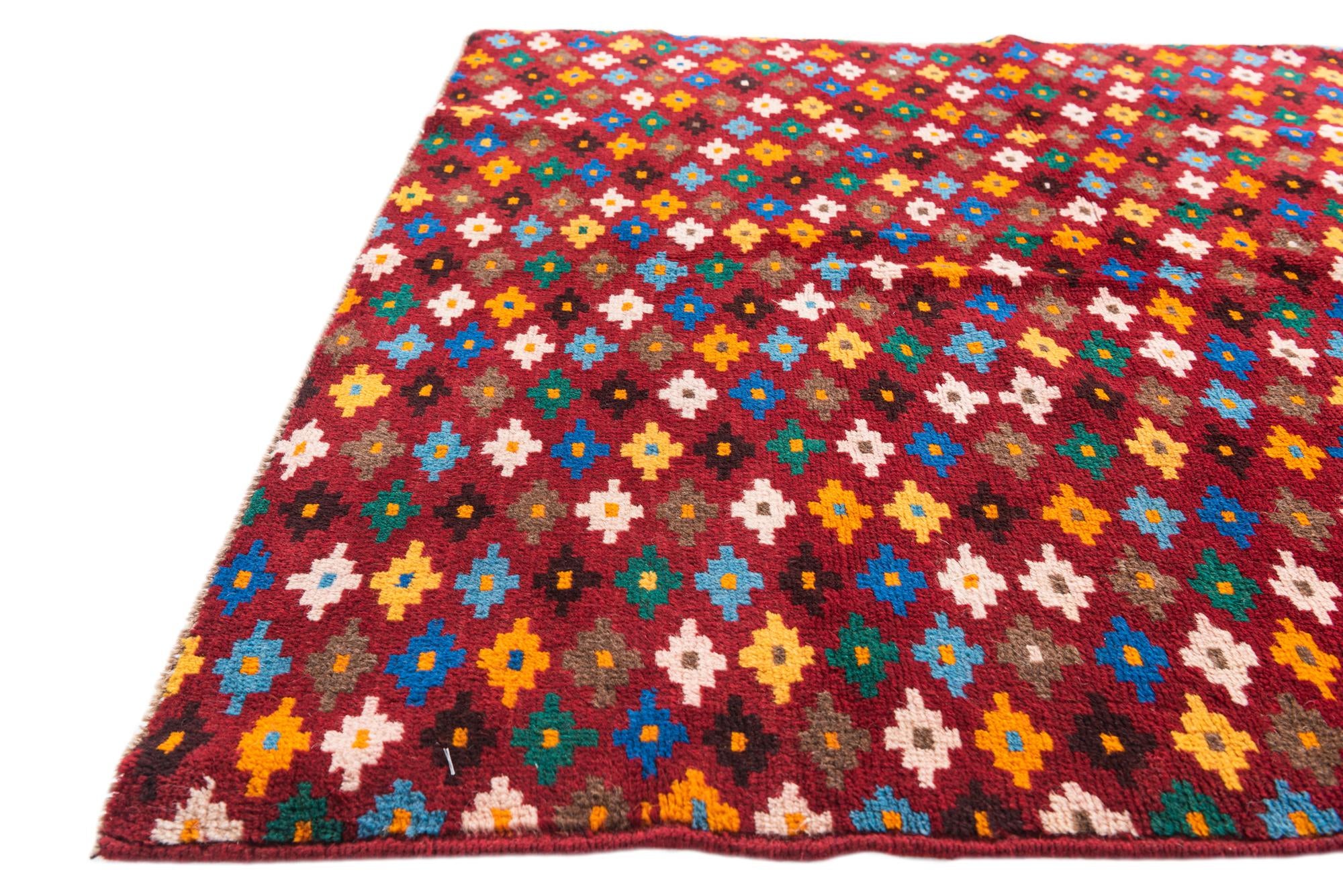 4' x 5' 9 Hand Knotted Balouch Wool Rug
