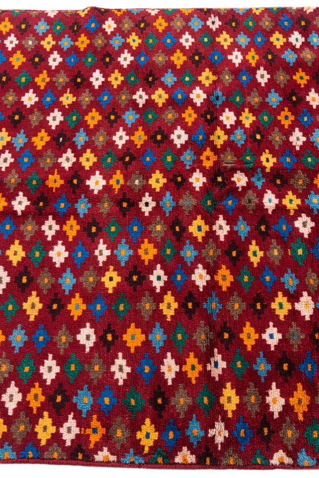 Detail image of 4' x 5' 9 Hand Knotted Balouch Wool Rug