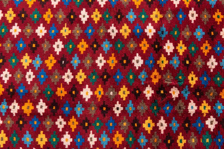 4' x 5' 9 Hand Knotted Balouch Wool Rug