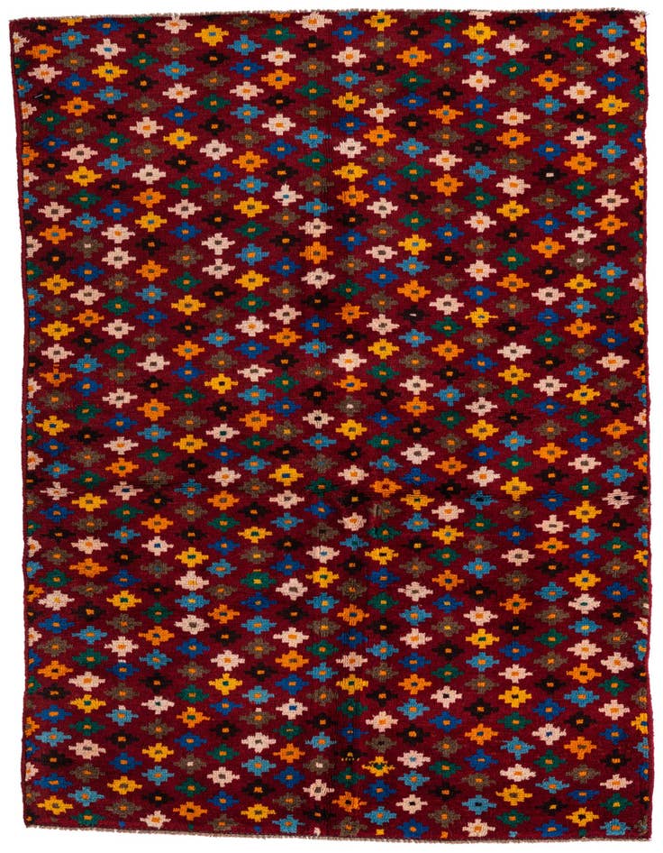 Detail image of 4' x 5' 9 Hand Knotted Balouch Wool Rug