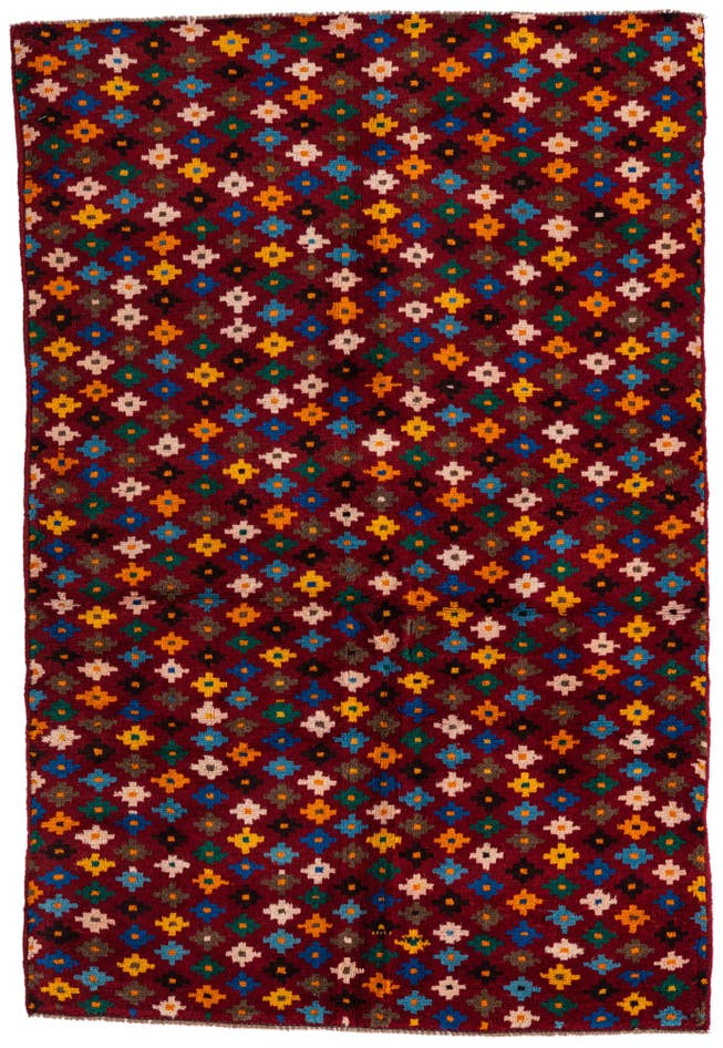 Detail image of 4' x 5' 9 Hand Knotted Balouch Wool Rug