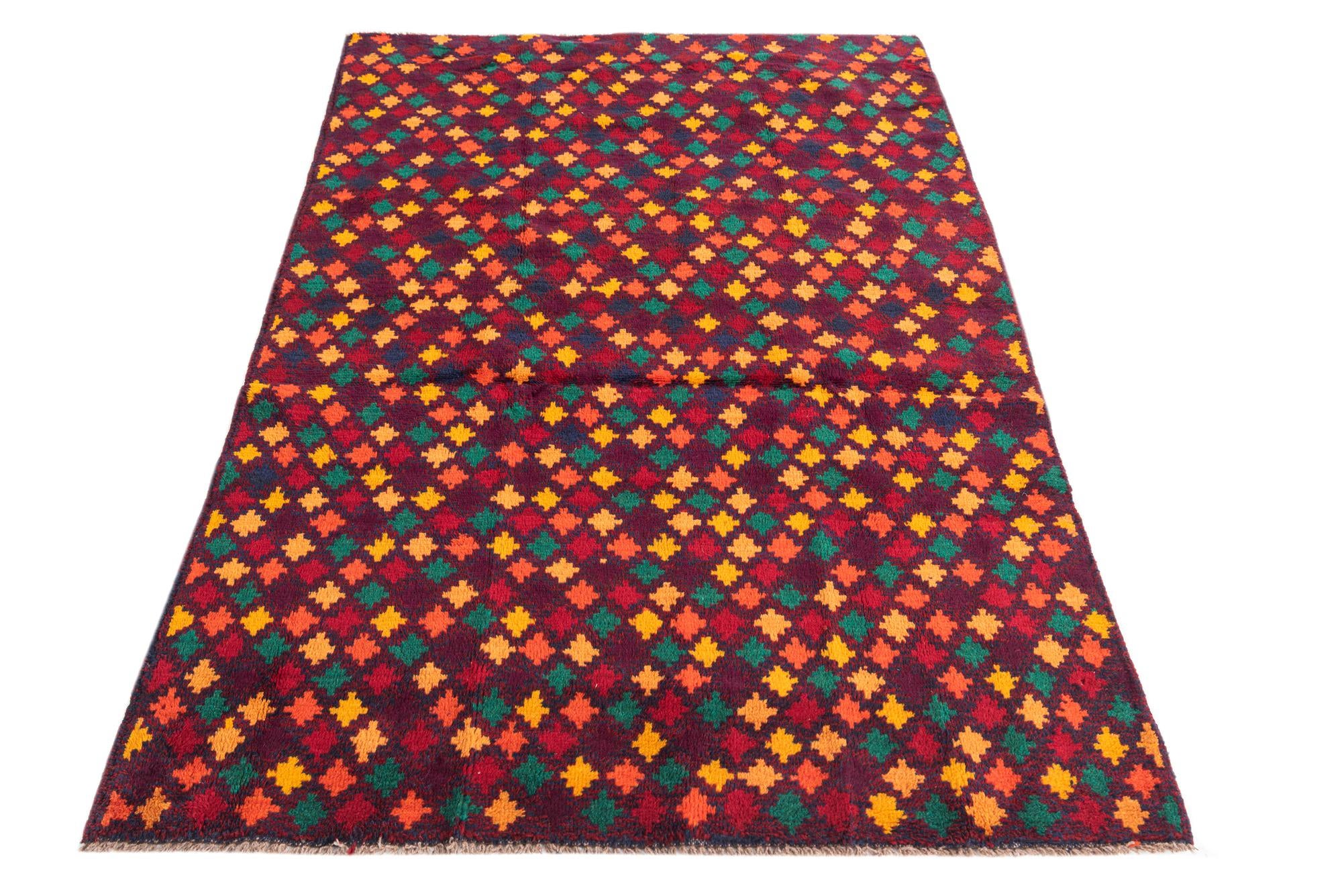 4' x 6' 1 Hand Knotted Balouch Wool Rug