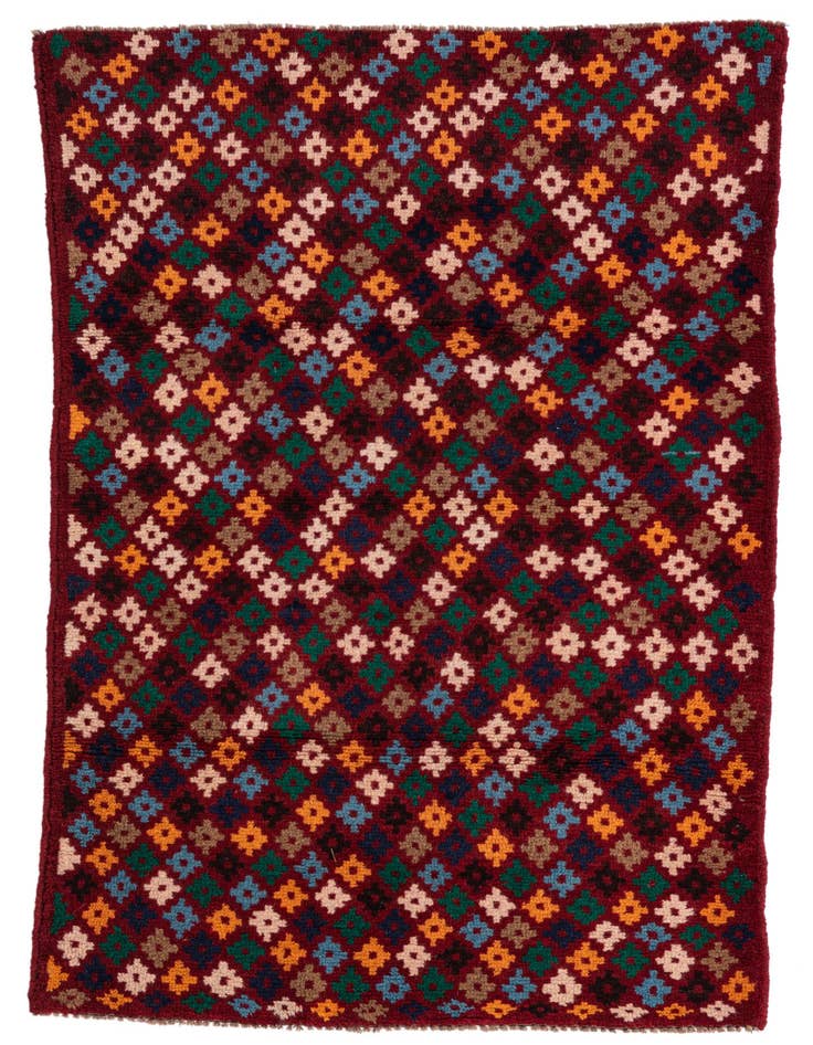 Detail image of 3' x 4' 4 Hand Knotted Balouch Wool Rug