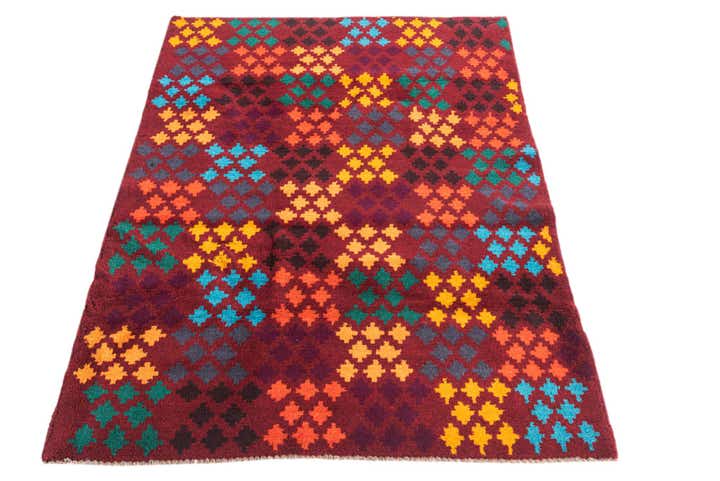 3' 3 x 4' 5 Hand Knotted Balouch Wool Rug