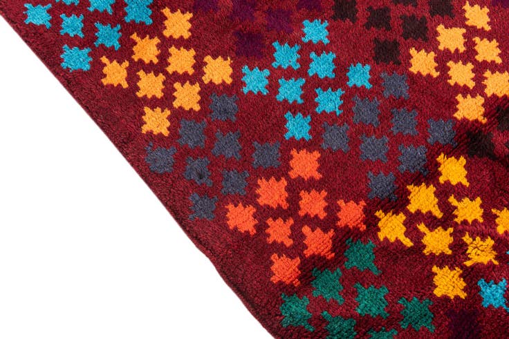 Detail image of 3' 3 x 4' 5 Hand Knotted Balouch Wool Rug
