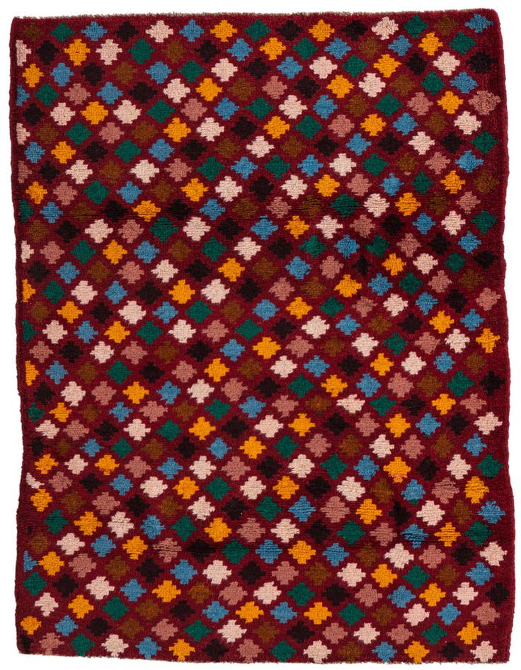 Detail image of 3' x 4' 7 Hand Knotted Balouch Wool Rug