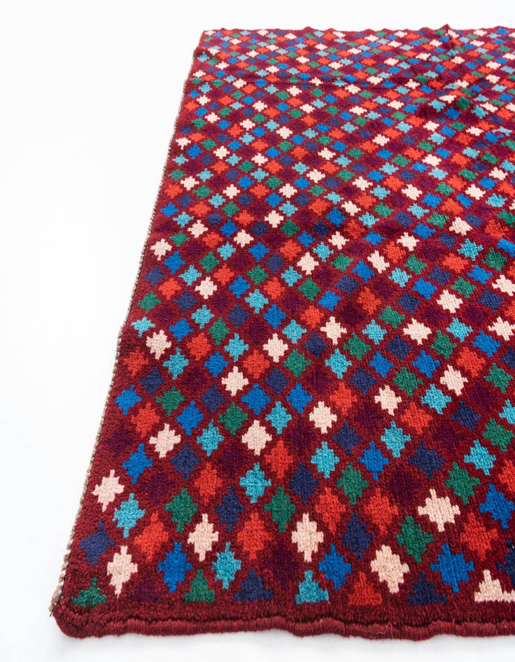 Detail image of 5' x 6' 7  Hand Knotted Balouch Wool Rug