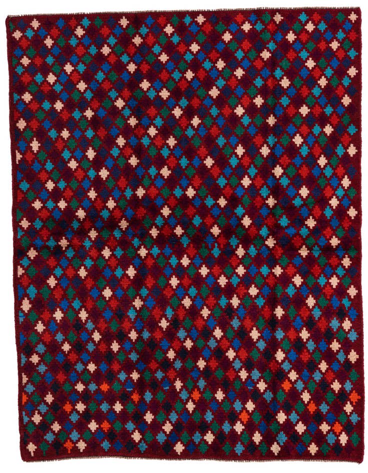 Detail image of 5' x 6' 7 Hand Knotted Balouch Wool Rug