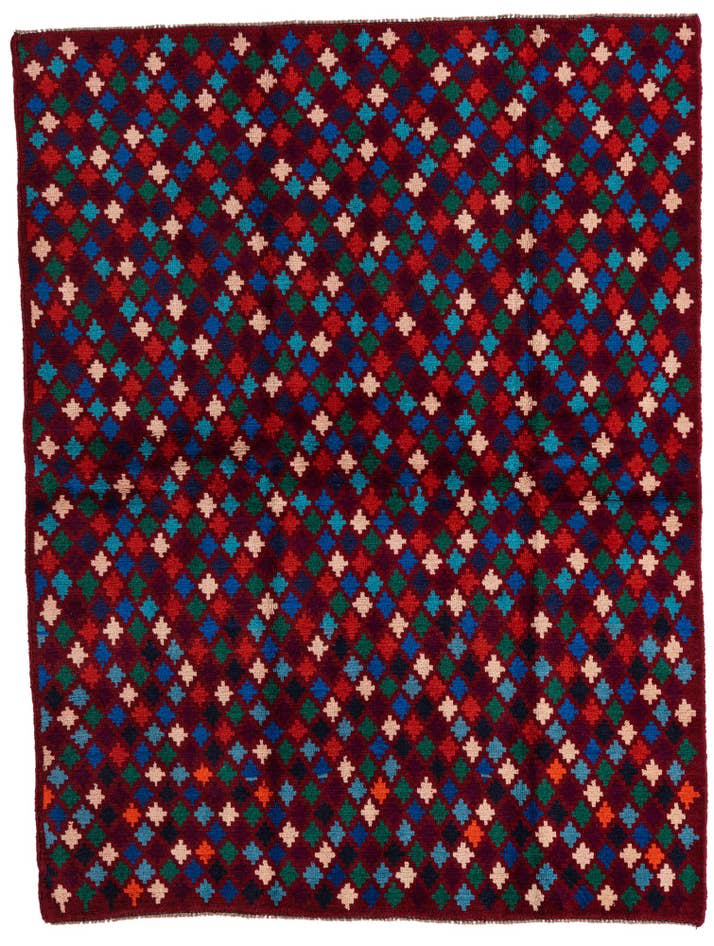Detail image of 5' x 6' 7 Hand Knotted Balouch Wool Rug