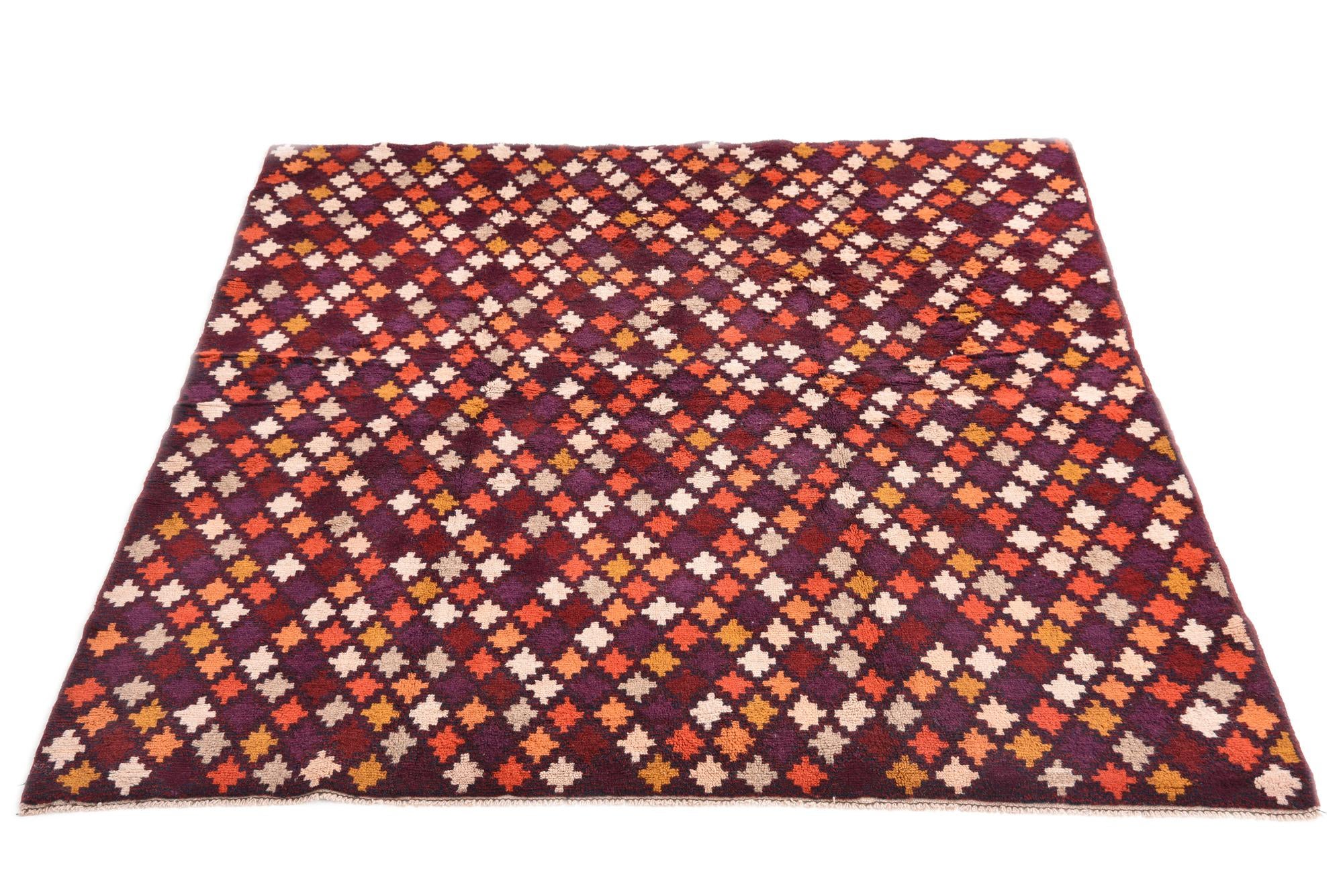 5' 9 x 6' 9 Hand Knotted Balouch Wool Rug