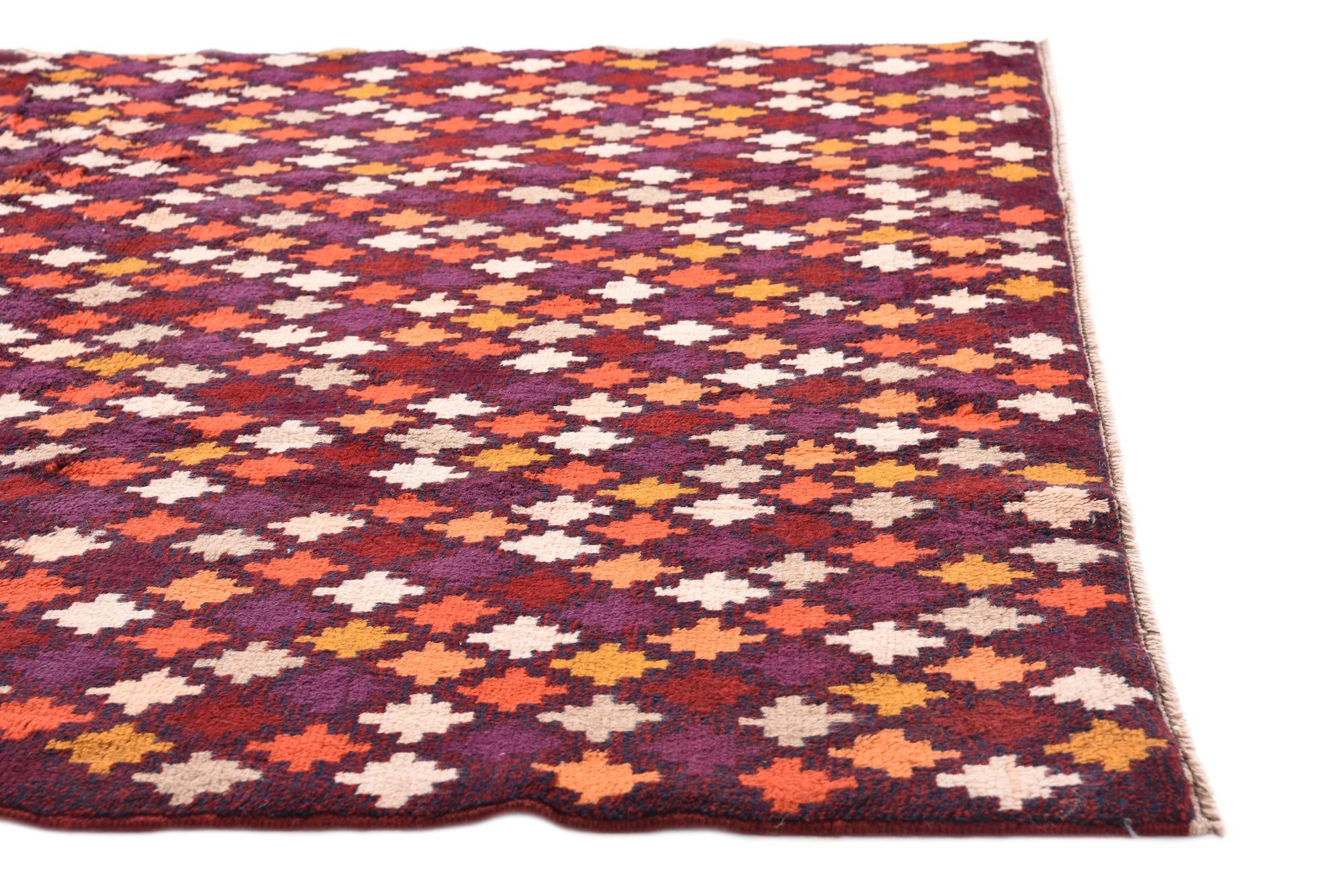 5' 9 x 6' 9 Hand Knotted Balouch Wool Rug