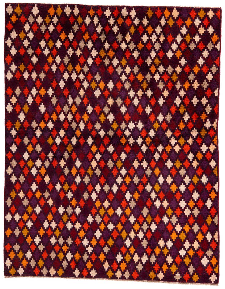 Detail image of 5' 9 x 6' 9 Hand Knotted Balouch Wool Rug
