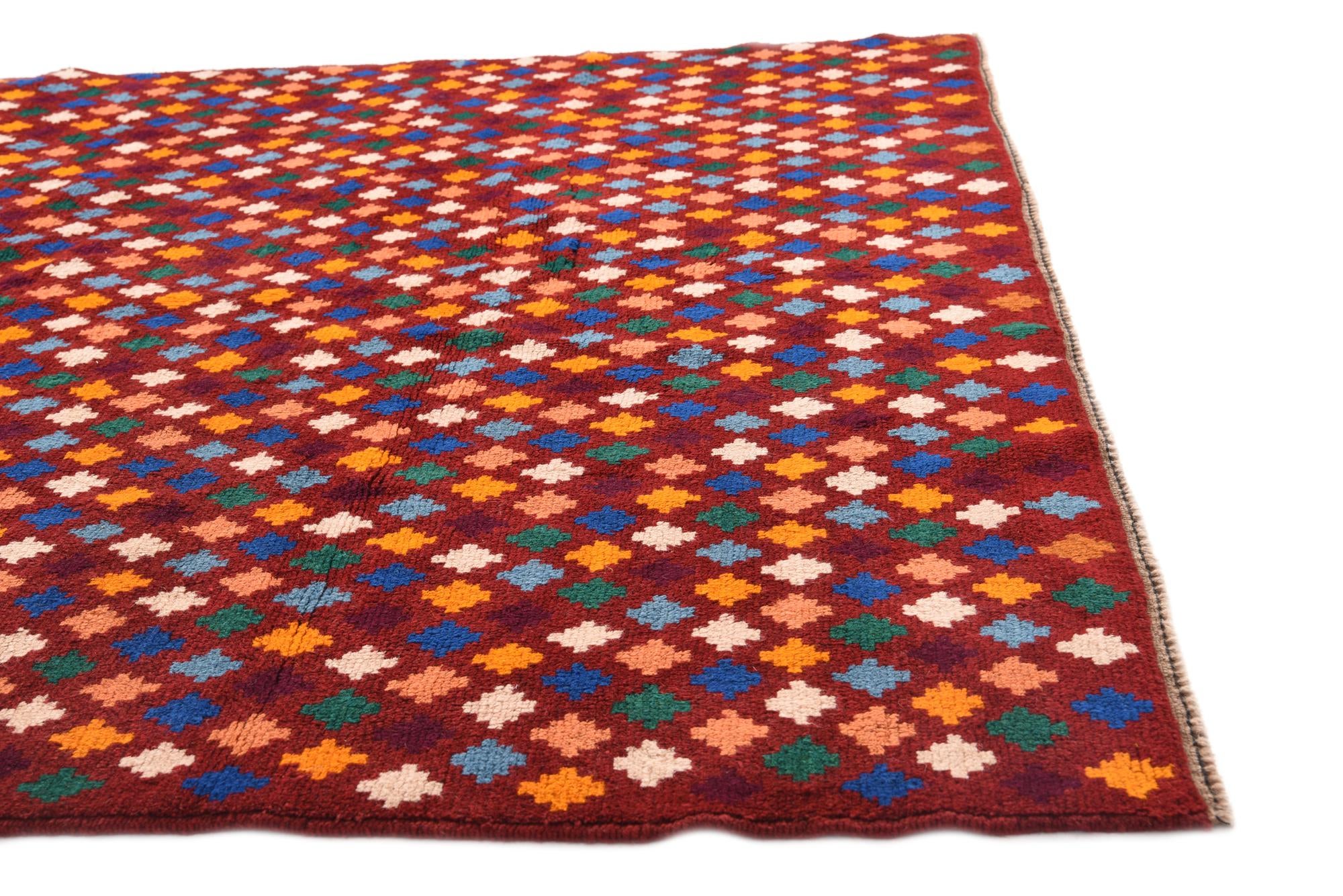 6' 2 x 8' Hand Knotted Balouch Wool Rug