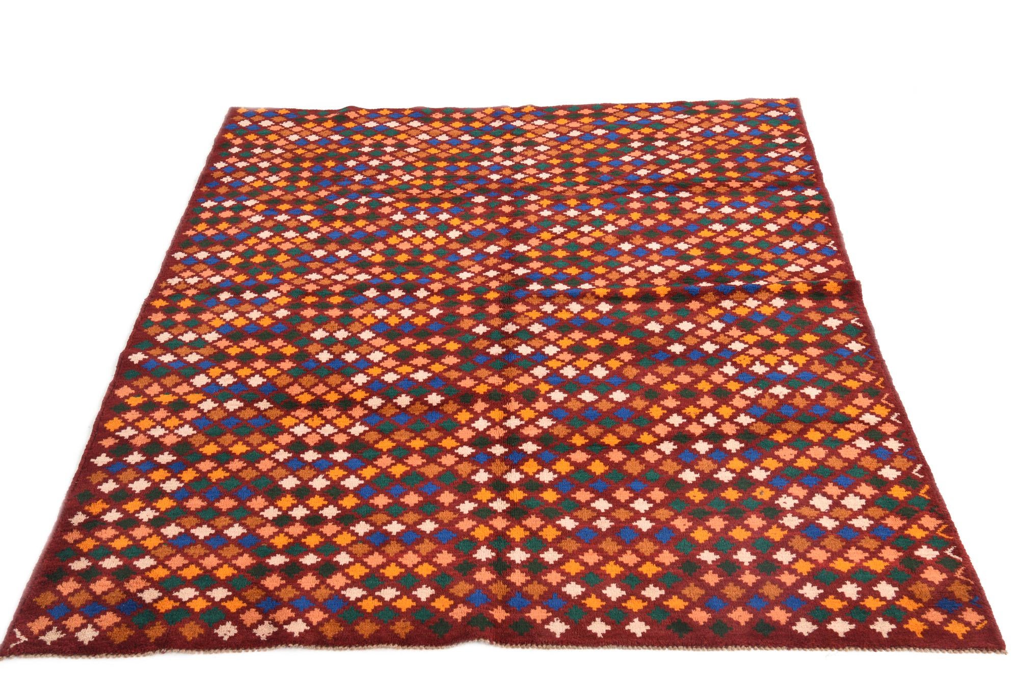 6' 1 x 8' Hand Knotted Balouch Wool Rug