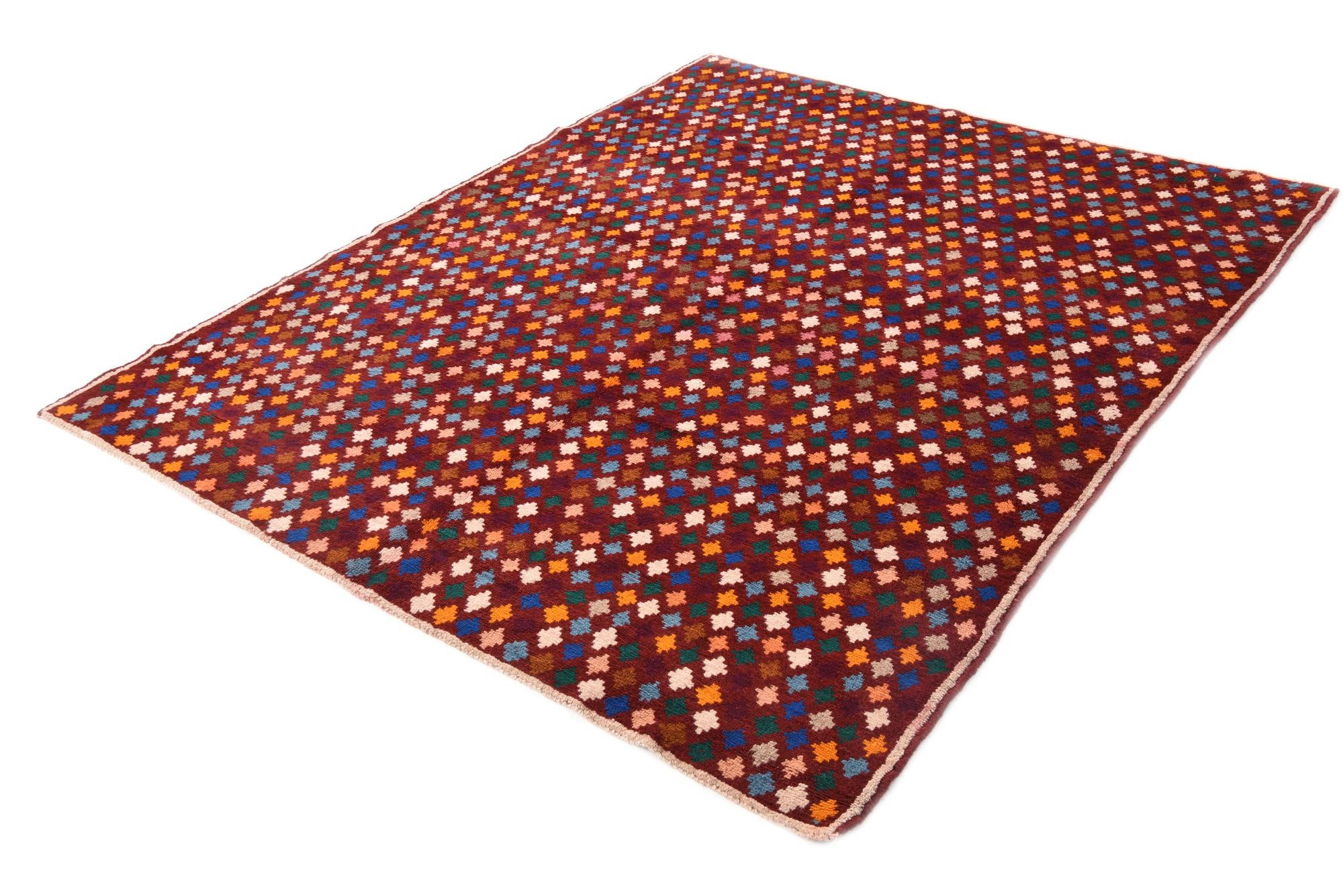 6' 4 x 7' 10 Hand Knotted Balouch Wool Rug