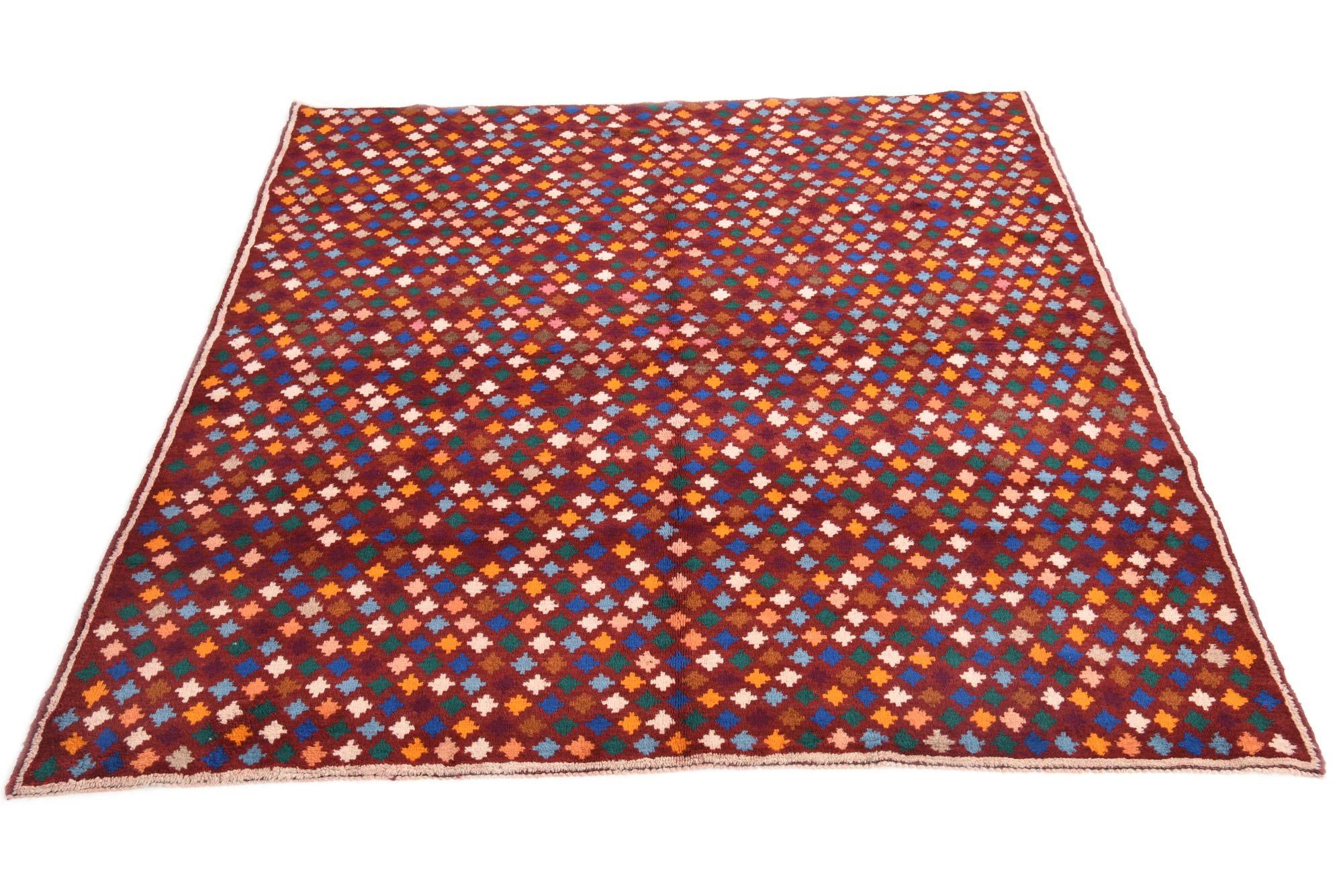 6' 4 x 7' 10 Hand Knotted Balouch Wool Rug