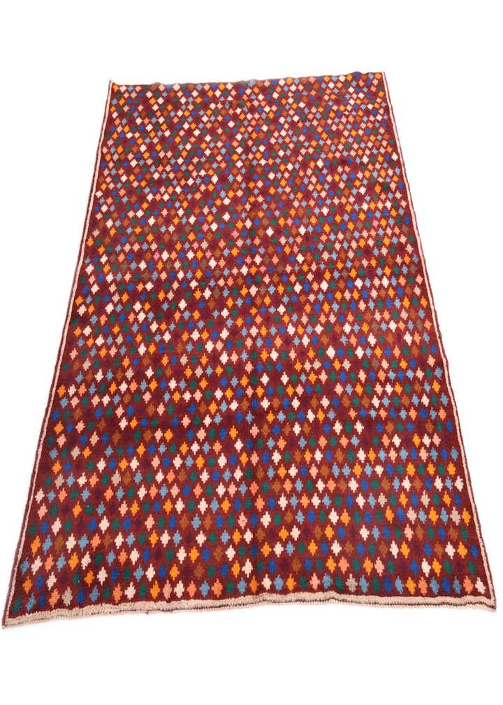 6' 4 x 7' 10 Hand Knotted Balouch Wool Rug