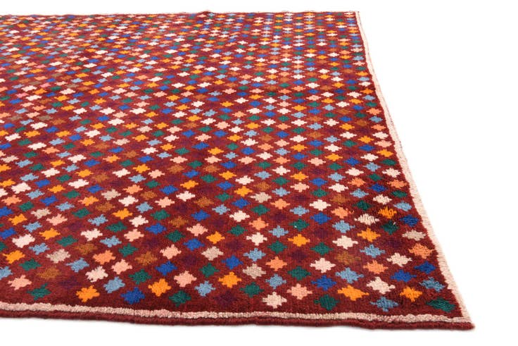 Detail image of 6' 4 x 7' 10 Hand Knotted Balouch Wool Rug