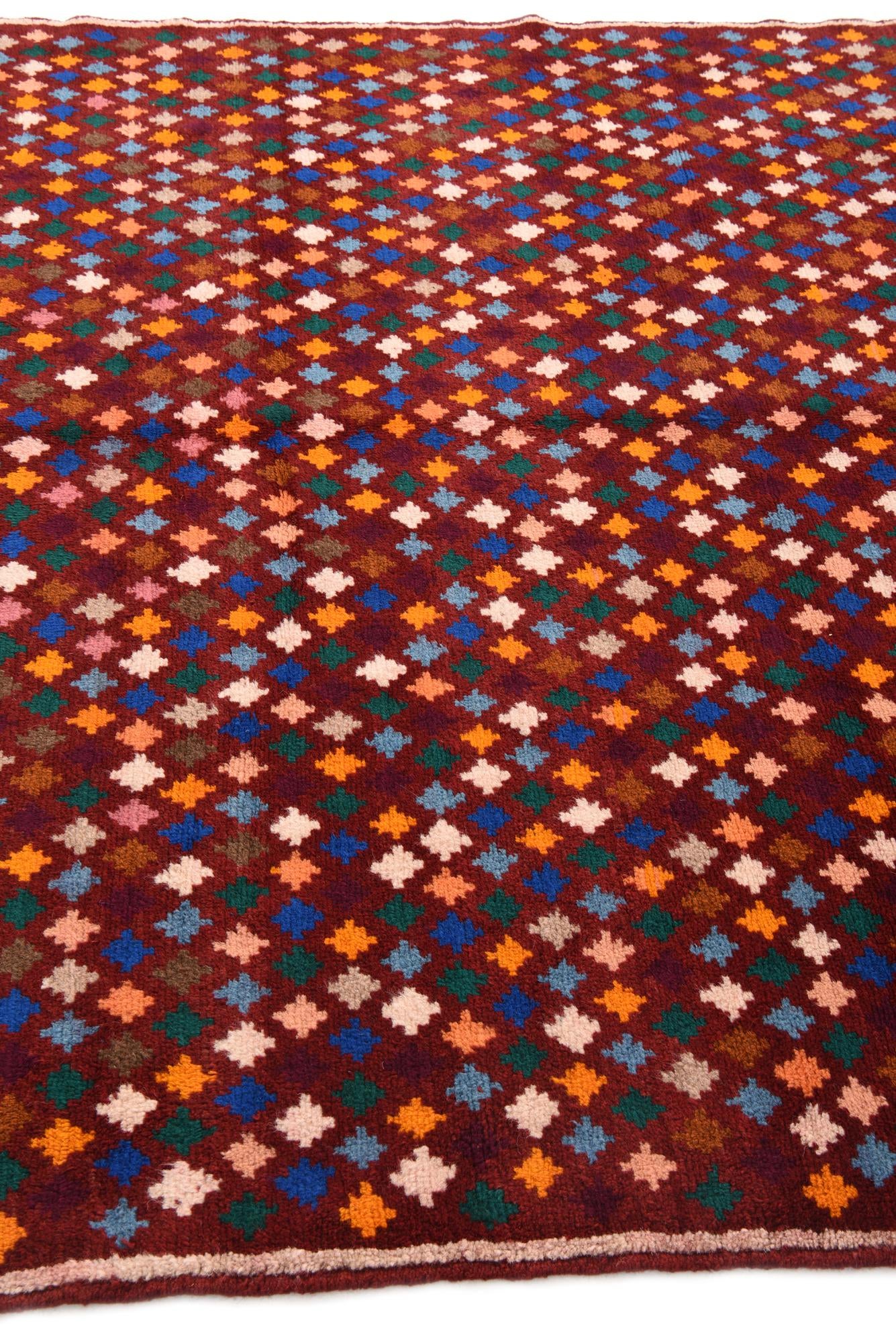 6' 4 x 7' 10 Hand Knotted Balouch Wool Rug