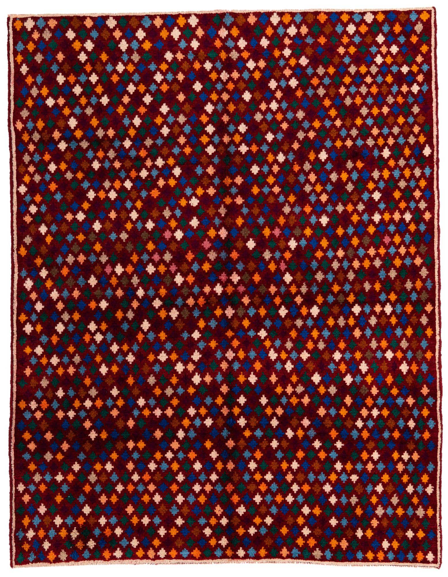 6' 4 x 7' 10 Hand Knotted Balouch Wool Rug