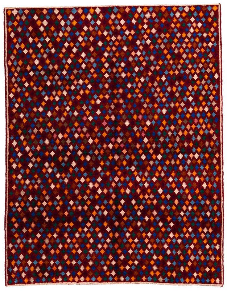 Detail image of 6' 4 x 7' 10 Hand Knotted Balouch Wool Rug
