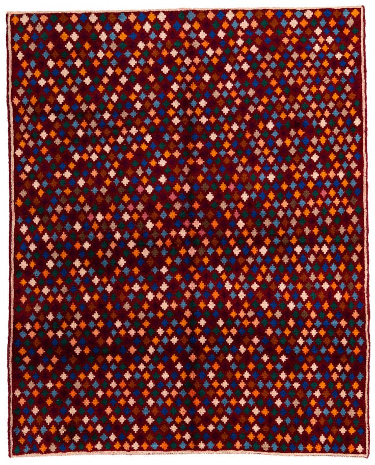 Detail image of 6' 4 x 7' 10 Hand Knotted Balouch Wool Rug