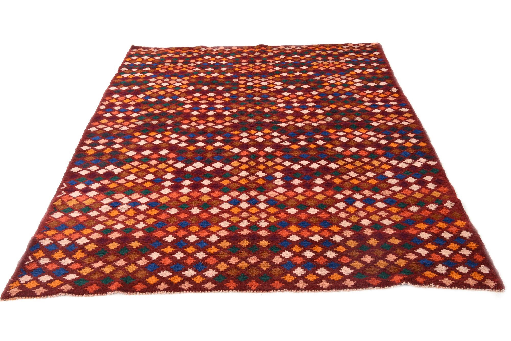 6' x 8' 3 Hand Knotted Balouch Wool Rug