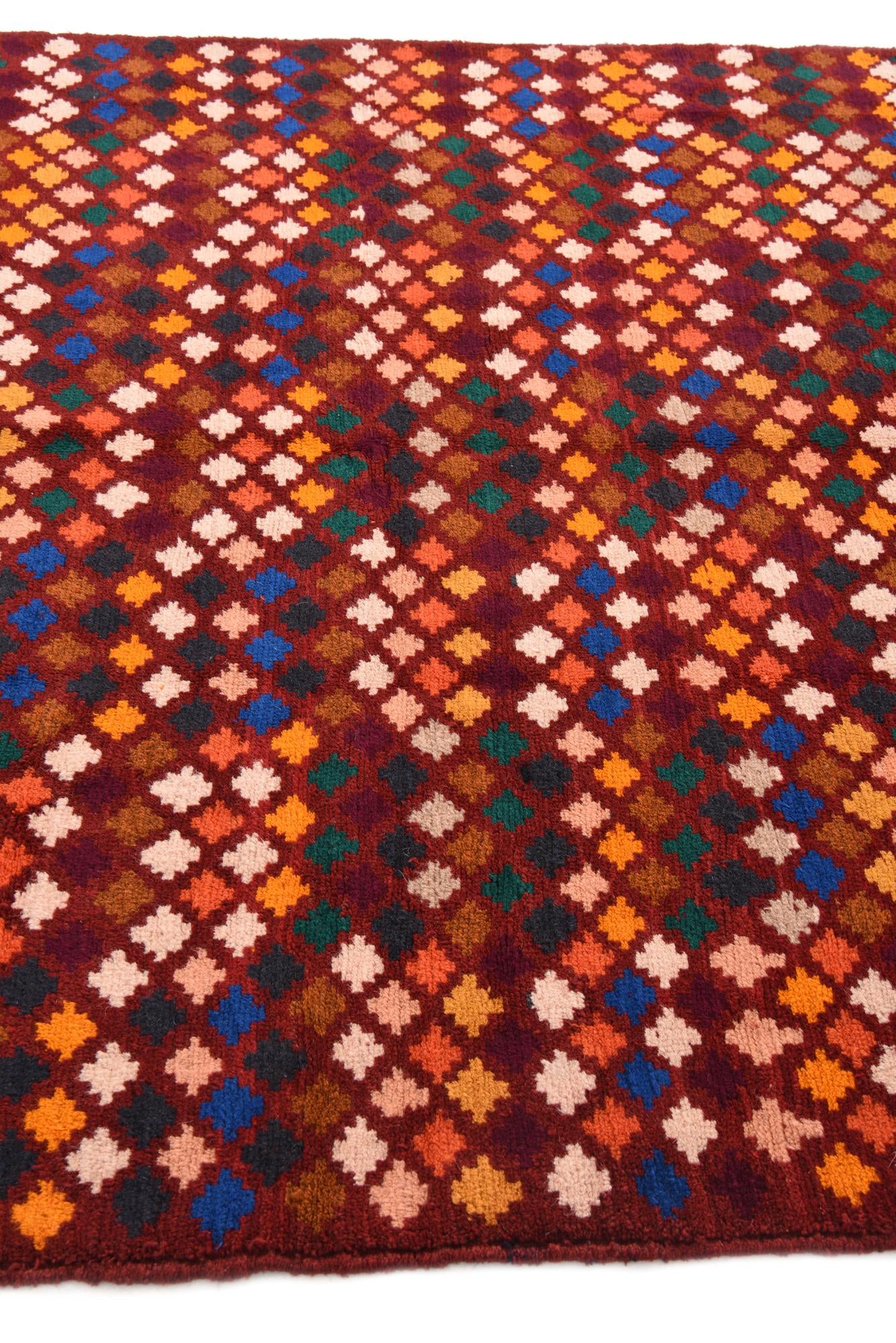 6' x 8' 3 Hand Knotted Balouch Wool Rug