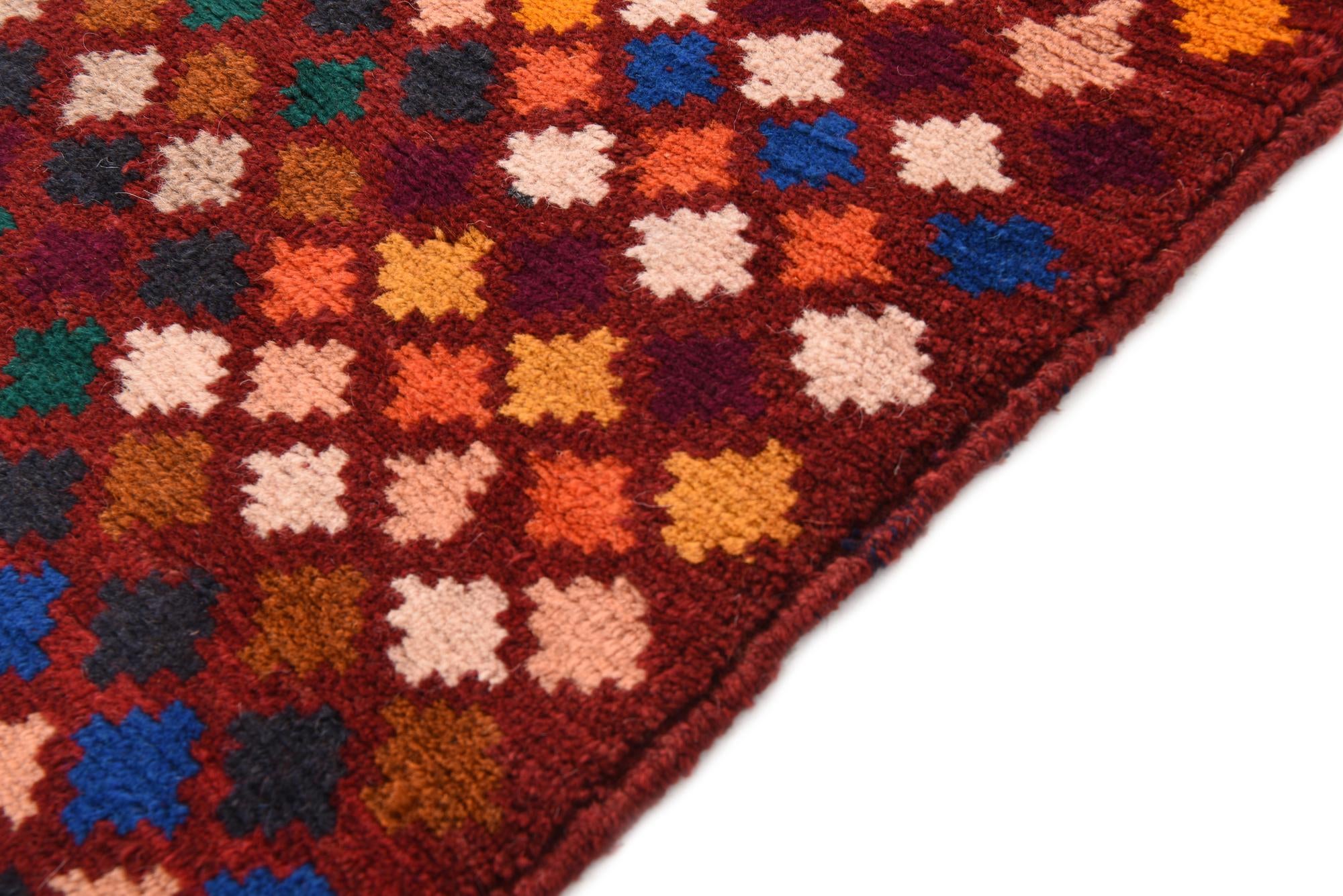 6' x 8' 3 Hand Knotted Balouch Wool Rug