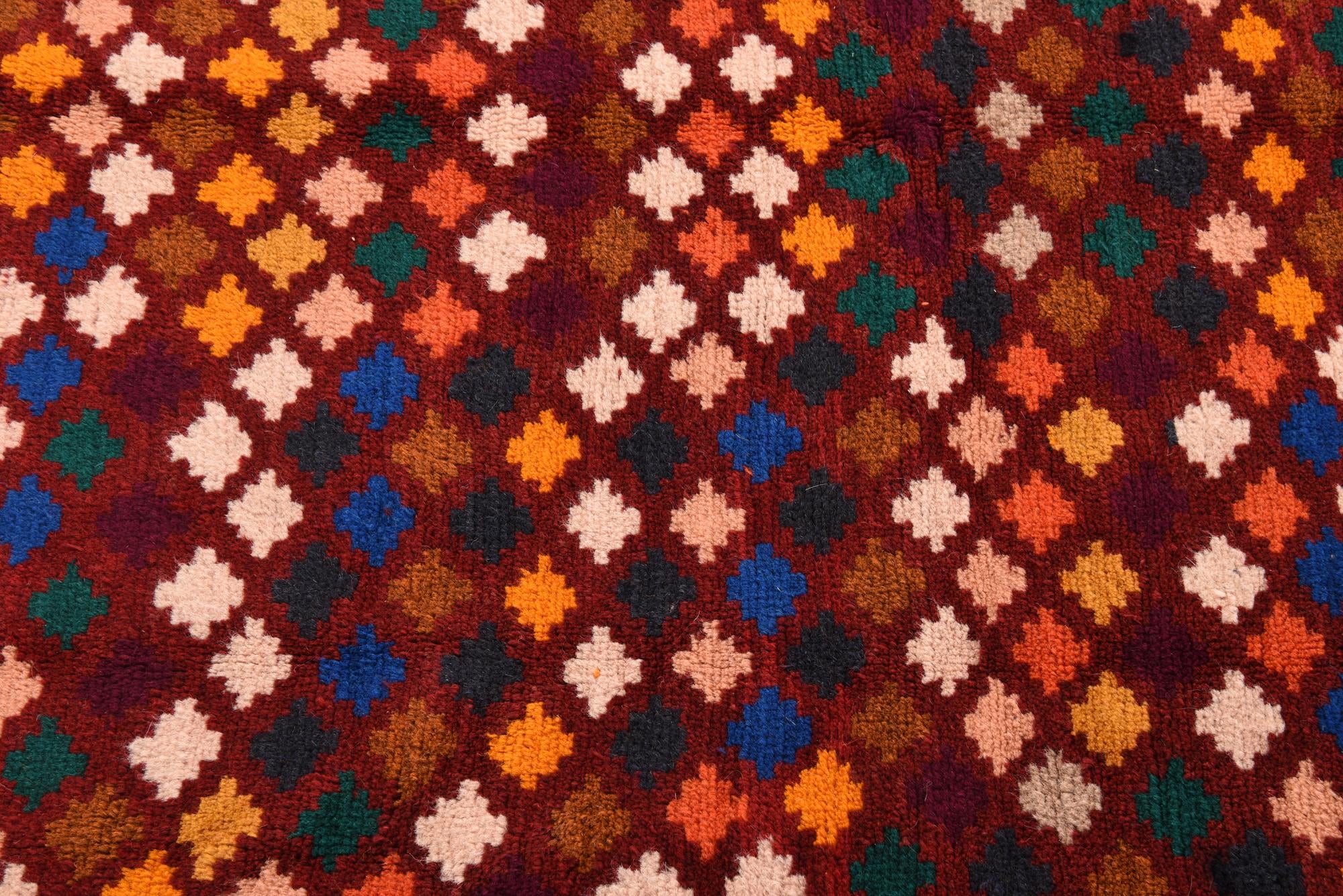 6' x 8' 3 Hand Knotted Balouch Wool Rug